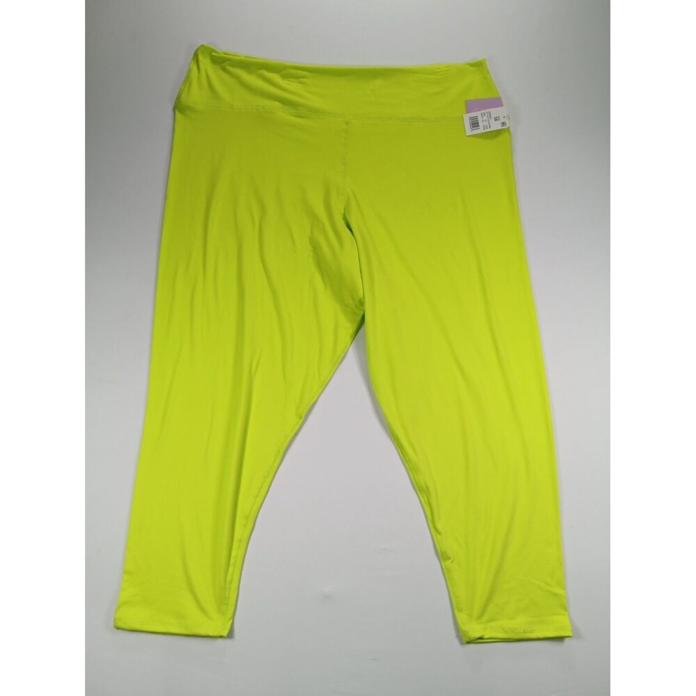 Ascot & Hart Women 3X Green High Rise 7/8 Athletic Leggings NWT Plus Size New